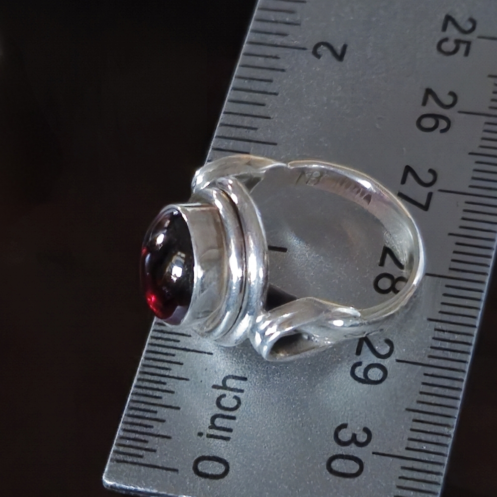 Nicky Butler 925 Sterling Silver Mozambique Garnet Designer Ring Size 6 Vintage - Picture 7 of 15